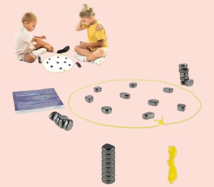 Magnetic Chess Game with Stones