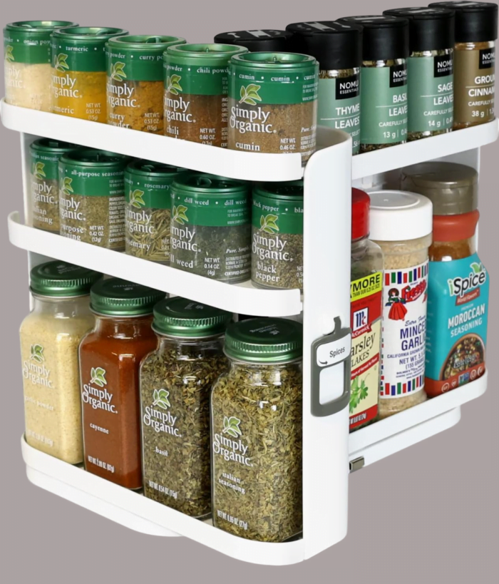 Pull & Rotate Medicine Rack Organizer for Cabinet