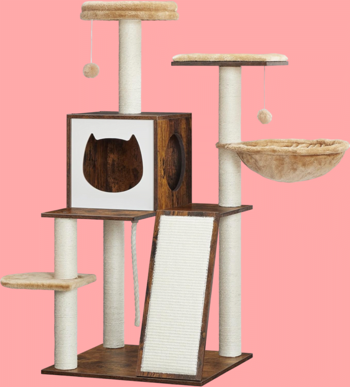 Modern Cat Tree with Scratching Posts